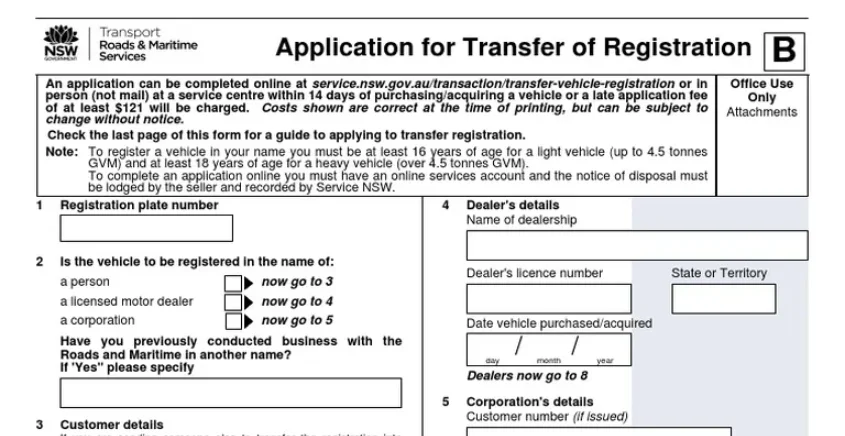 transfer ownership of car nsw